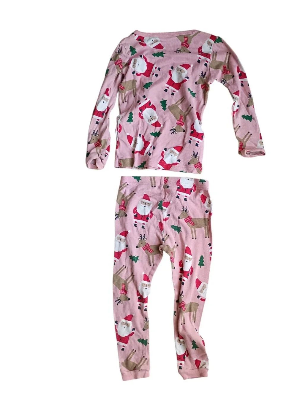 Carter's Pink Christmas Pajama Set Size Girls 2t